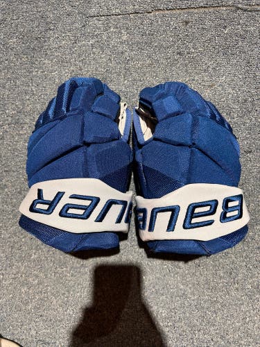 New Colorado Avalanche Bauer 13" Pro Stock Drouin Vapor Hyperlite Gloves