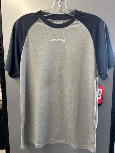 New Grey/Navy Junior Large CCM Workout Shirt