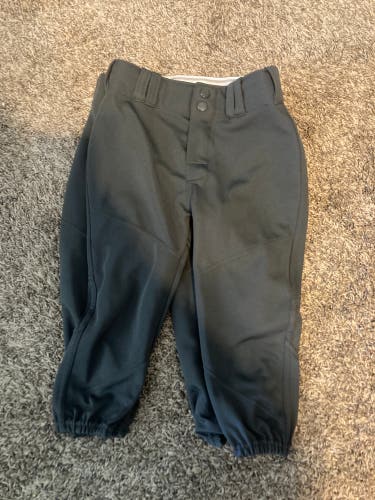 2 pair charcoal youth small softball pants