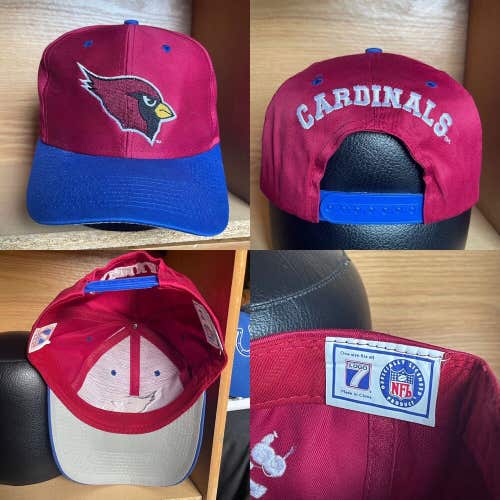 Vintage Arizona Cardinals Logo 7 Snapback Hat Cap Back Spellout 90s Blockhead