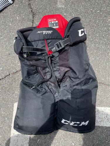 Black Used Junior Medium CCM Jetspeed FT475 Hockey Pants