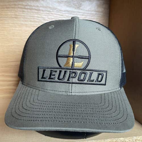 Leupold Optics Rifle Scopes Mesh Trucker Snapback Hat Cap Green Black NEW