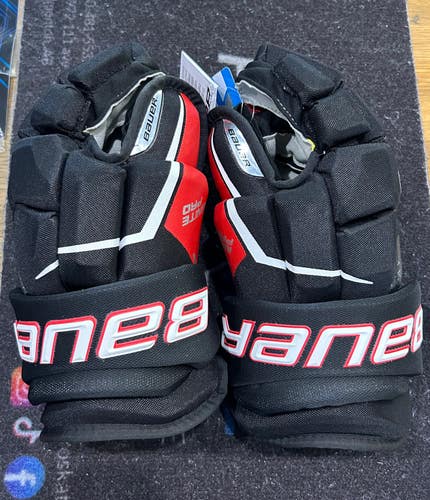 New Bauer Black/Red Supreme Ignite Pro Gloves 14"