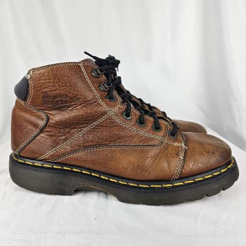 Dr Doc Martens Lace Up Ankle Boots Brown Leather Trail Hiking Work 8A07 Mens 12
