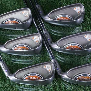 PING G10 PURPLE DOT IRONS SET 4-9 W/ N.S.PRO 950 GH STIFF FLEX SHAFTS ~ L@@K!!