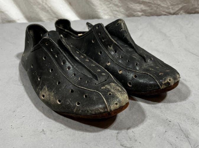 Antique Cycles Victor Black Leather Road Shoes J. Anquetto Cleats EU 40.5 US 8