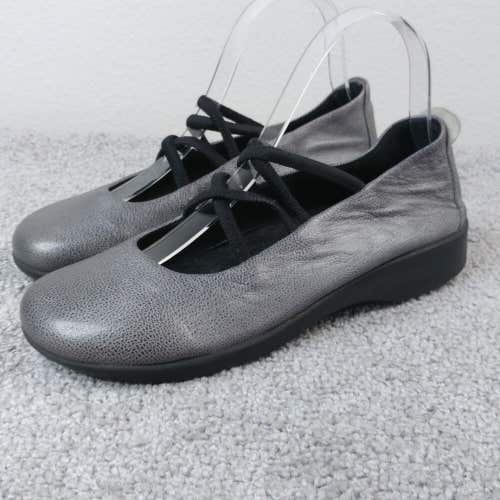 Arcopedico Vegas Mary Jane Womens 38 EU Comfort Shoes Ballet Flat Pewter Leather