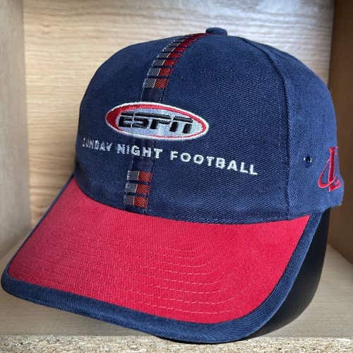 Vintage ESPN Sunday Night Football Logo Athletic Strapback Cap Hat NFL
