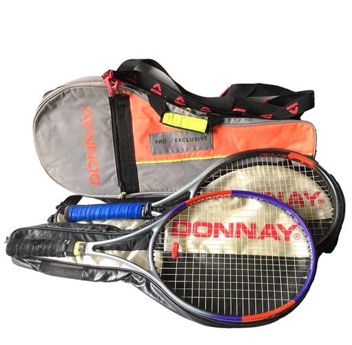 Lot of 2 Donnay Ghost & Ultimate Pro SL3 Oversize Tennis Racquet Rackets w/Bags