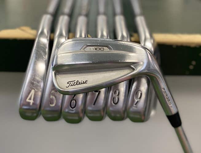 Used RH Titleist T100 Iron Set 4-P Dynamic Gold Tour Issue X100