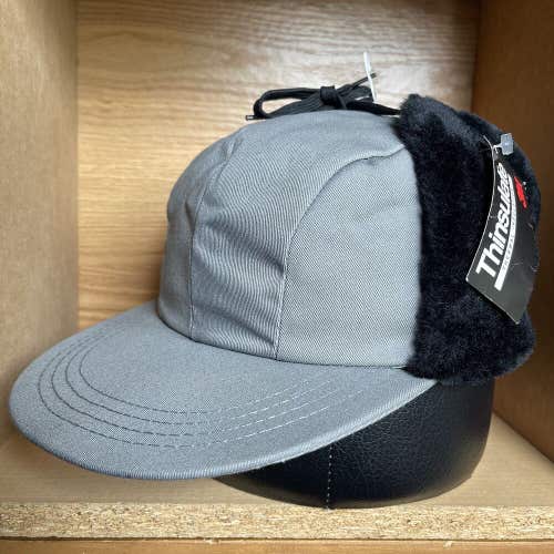 Vintage Thinsulate Hunting Trapper Hat Fur Ear Flaps NWT Size Medium *Brim Flaw*