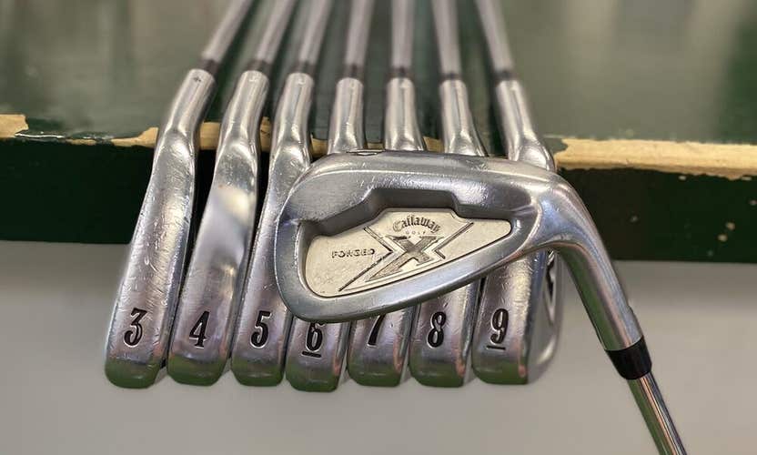 Used RH Callaway X Forged Iron Set 3-P Project X 6.0 Steel Stiff