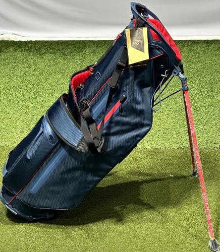 NEW Callaway Golf Fairway C HD Stand Double Strap Golf Bag Navy/Red #97627