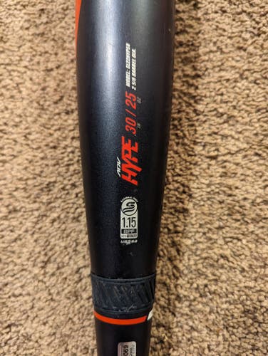 Used 2022 Easton ADV Hype USSSA Certified Bat (-5) Composite 25 oz 30"