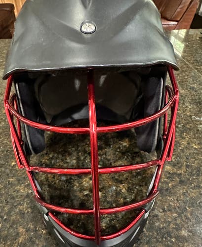 One season Warrior TII Helmet matte black with red chrome mask