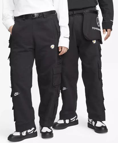 Nike x Peaceminusone G-Dragon Wide Black Pants DR0095-010 Men's Sz Large NWT