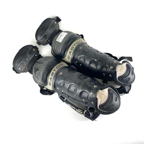Used Easton BLACK MAGIC Catcher's Leg Guards With Knee Protector Youth 11506-S000246187