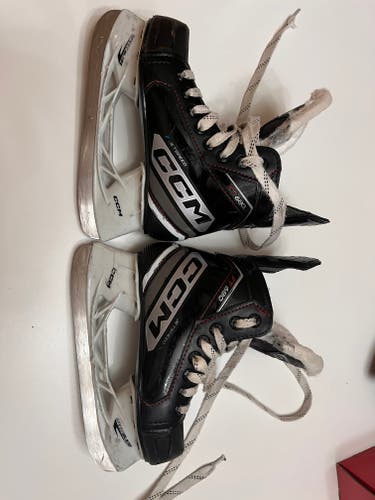 Used Youth CCM Jetspeed FT680 Hockey Skates Size 13 + NEW Superfeet Orthotics