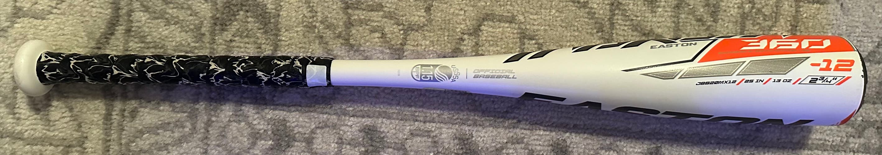 Used 2020 Easton Maxum 360 USSSA Certified Bat (-12) Composite 13 oz 25"