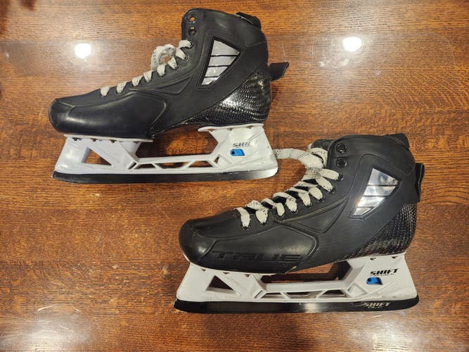 Used True Regular Width Size 11 Custom 2 Piece Pro Hockey Goalie Skates