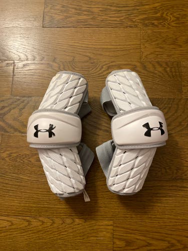 NLL Albany Firewolves Games Used Under Armour VFT Lacrosse Elbow Pads Size: Large