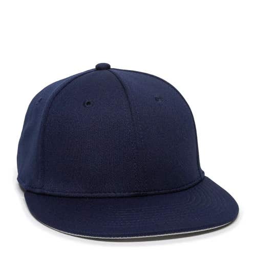 OC Sports Adult Unisex TGS1930X Navy Structured Flat Bill Fitted Hat Cap NWT