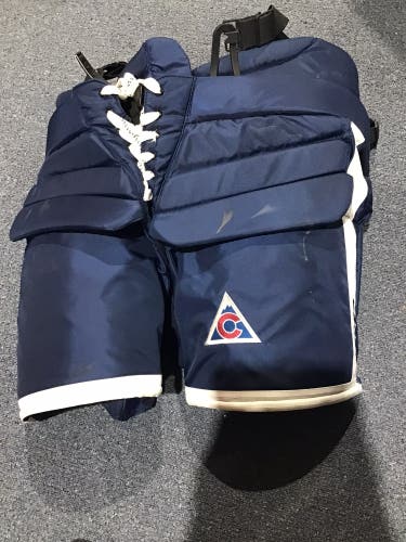 Used XL Bauer Colorado Avalanche 3rd Jersey Annunen Pro Stock Hockey Goalie Pants