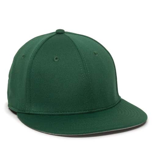 OC Sports Adult Unisex TGS1930X Dark Green Proflex Flat Bill Fitted Hat Cap NWT