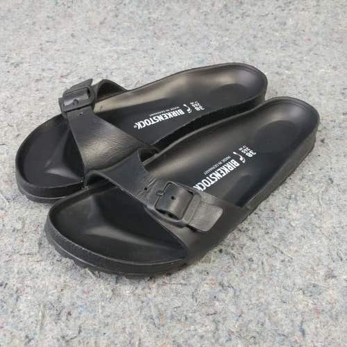 Birkenstock Madrid Eva Sandals Womens 38 EU Slides Slip On Shoes 2 Buckle Black