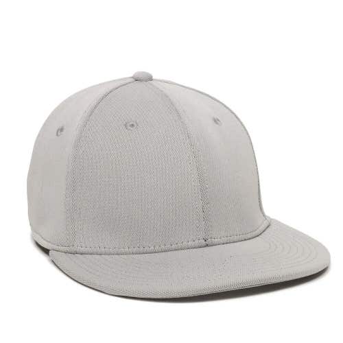 OC Sports Adult Unisex TGS1930X Light Gray Structured Flat Bill Fitted Hat NWT