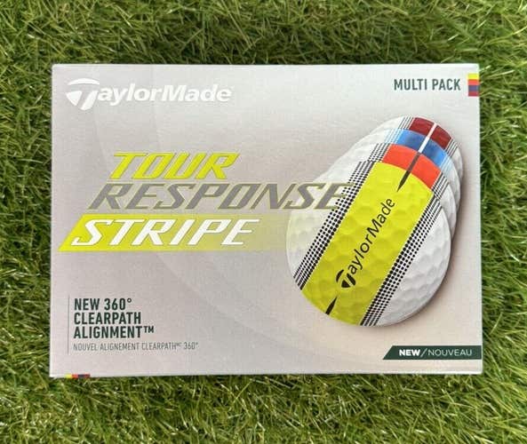 NEW TaylorMade Tour Response Stripe Multi Pack Golf Balls 12ct. FREE SHIPPING.