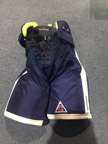 New Senior Medium Colorado Avalanche 3rd Jersey Warrior Pro Stock alpha Hockey Pants