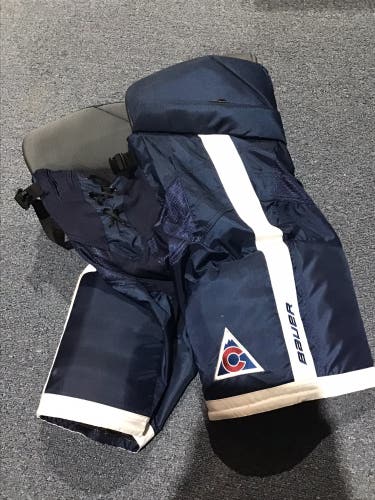 Lightly Used Senior Colorado Avalanche Bauer Pro Stock Nexus Hockey Pants Medium