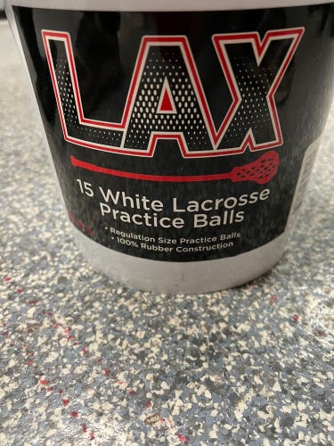 LAX White practice balls - lacrosse balls (2 Buckets)