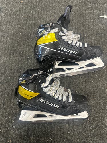 Used Senior Bauer Regular Width Pro Stock 7.5 Supreme UltraSonic Hockey Goalie Skates