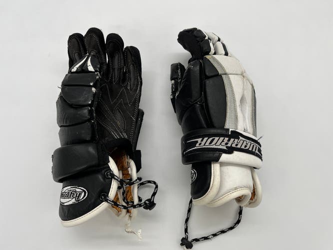 Warrior Hypno Gloves Lacrosse Hockey Size 12" Black White WASHED Good Palms