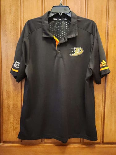 Black Anaheim Ducks Large Polo Shirt