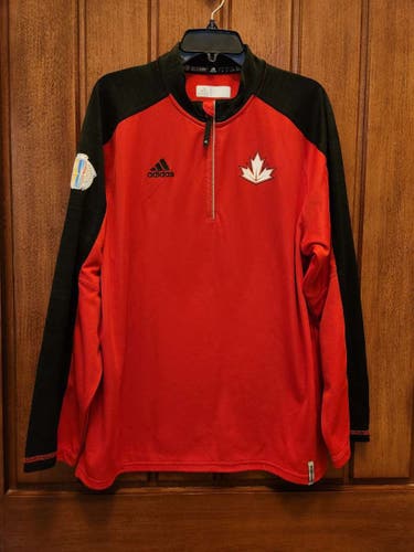 2016 World Cup Of Hockey Team Canada Quarter Zip Sweatshirt Size Large