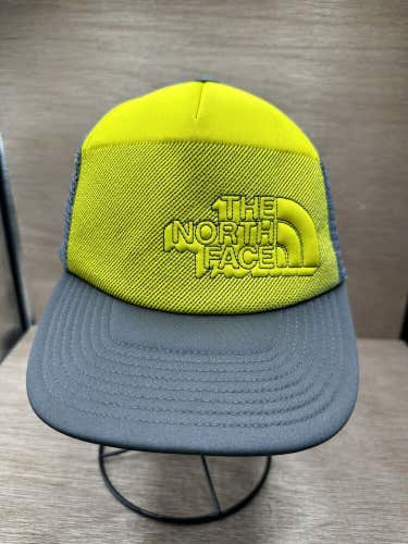 The North Face Cross Stitch Trucker SnapBack Hat Graphite/Acid Yellow