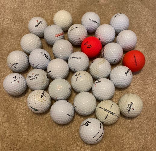 30 Assorted golf balls