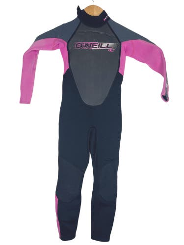 O'Neill Girls Full Wetsuit Kids Childs Size 12 Reactor 3/2 Pink