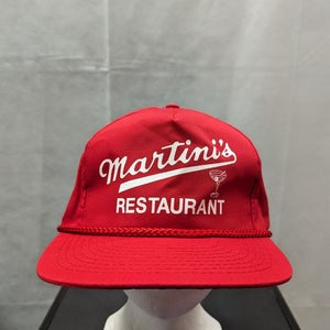 Vintage Martini's Restaurant Mohrs Leather Strapback Hat