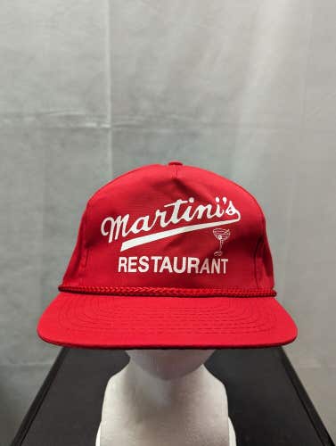 Vintage Martini's Restaurant Mohrs Leather Strapback Hat