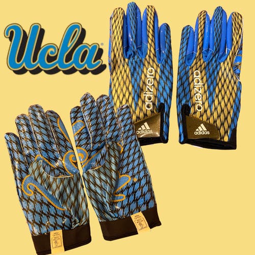 UCLA Bruins Team Issued 3XL NCAA New Adidas Adizero Football Gloves