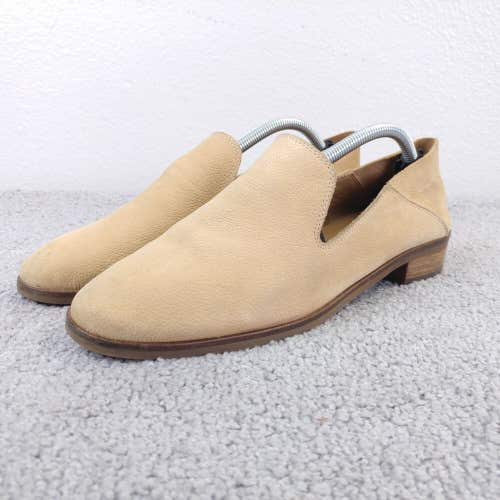 Lucky Brand Cahill Loafers Women 8 Slip On Shoes Tan Soft Leather Chic Boho