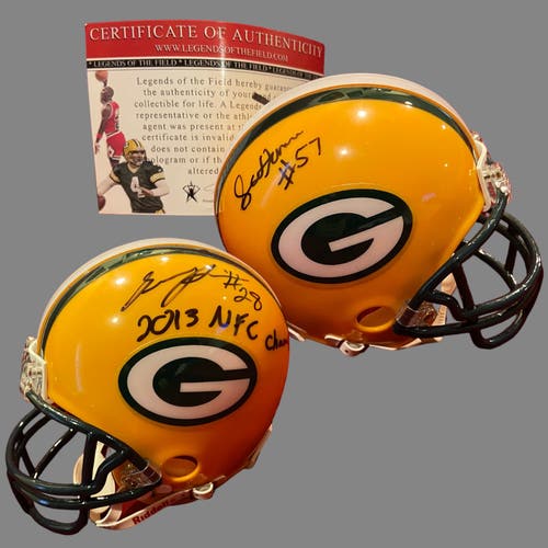 Green Bay Packers Signed / Autographed NFL Riddell Mini-Helmet * Jamari Lattimore & Sean Richardson