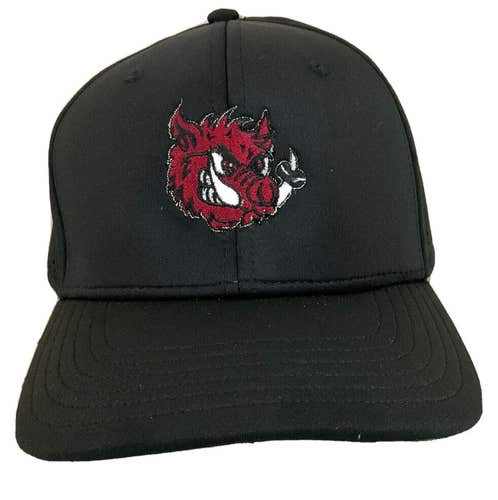 OC Sports Adult Unisex AIR25 Razorback Embroidered L/XL Black Fitted Hat NWT