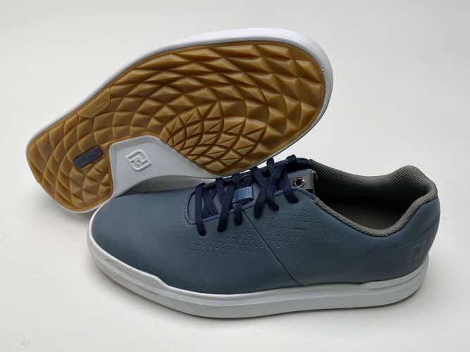 FootJoy FJ Contour Casual Spikeless Golf Shoes Gray Blue Men's SZ 10 (54087)