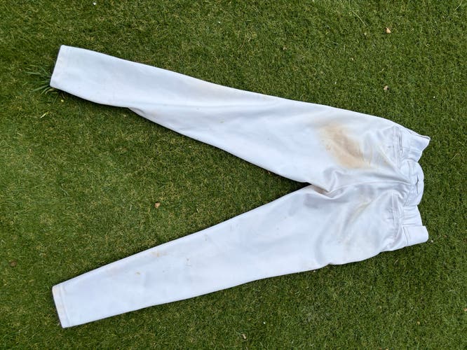 White Used XS Mizuno Men's Premier Pro Tapered Game Pants