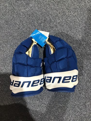 New Colorado Avalanche Bauer 13" Pro Stock Drouin Supreme Ultrasonic Gloves